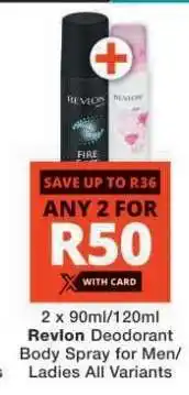 Checkers Revlon Deodorant Body Spray offer
