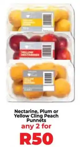 Food Lover's Market Nectarine, Plum or Yellow Cling Peach Punnets offer