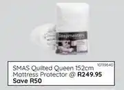 Bradlows Sleepmasters Quilted Queen 152cm Mattress Protector 10119640 offer