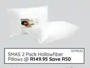 Bradlows Sleepmasters 2 Pack Hollowfiber Pillows 10119630 offer