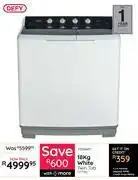 Bradlows Defy 18Kg White Twin Tub DTT180 10064411 offer