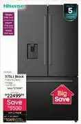 Bradlows Hisense 575Ltr French Door Fridge H760FSB-WD 10291720 offer
