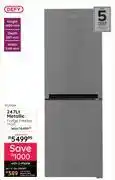 Bradlows Defy 247Ltr Metallic Fridge Freezer DAC447 10129584 offer
