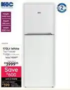 Bradlows KIC 170Ltr White Top Freezer Fridge KTF518-2WH 10283508 offer