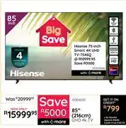 Bradlows Hisense 85(216cm) UHD 4K TV 10304033 offer