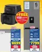 Russells Defy 348L Fridge/Freezer Metallic DAC645 10117052 Free Defy Airfryer 10293530 offer