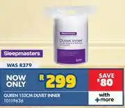 Russells Sleepmasters Queen 152cm Duvet Inner 10119636 offer