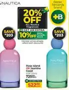 Dis-Chem Nautica Rose Island Or Jasmine Coast EDP-100ml Each offer