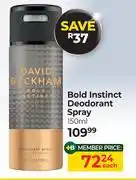 Dis-Chem David Beckham Instinct Deodorant Spray-150ml offer
