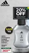 Dis-Chem Adidas UEFA Champions League Star Silver Edition EDP-100ml offer