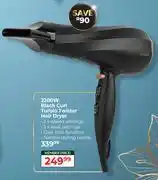 Dis-Chem Carmen 2200W Black Curl Turblo Twister Hair Dryer offer