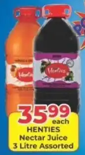 M.A Powertrade Henties Nectar Juice Assorted offer