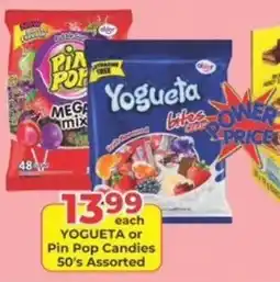 M.A Powertrade Yogueta or Pin Pop Candies Assorted offer