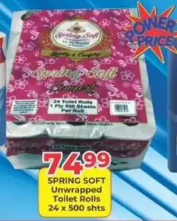 M.A Powertrade Spring Soft Unwrapped Toilet Rolls offer
