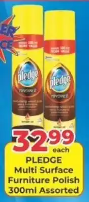 M.A Powertrade Pledge Multi Surface Furniture Polish Assorted offer