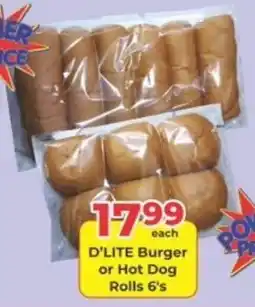 M.A Powertrade D'lite Burger or Hot Dog Rolls offer