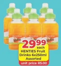 M.A Powertrade Henties Fruit Drinks Assorted offer