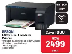 Makro Epson L3252 3-in-1 EcoTank Printer offer