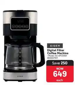 Makro EIGER Digital Filter Coffee Machine offer
