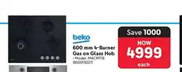 Makro beko 600 mm 4-Burner Gas on Glass Hob offer