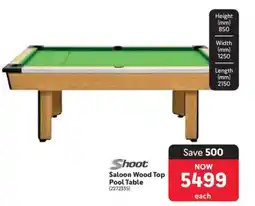 Makro Shoot Saloon Wood Top Pool Table offer