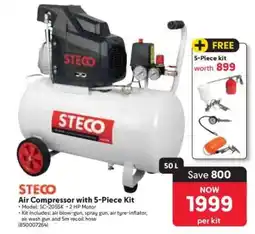 Makro STECO Air Compressor with 5-piece Kit offer