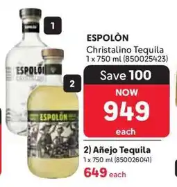 Makro ESPOLÒN Christalino Tequila offer
