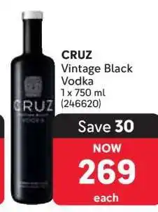 Makro CRUZ Vintage Black Vodka offer