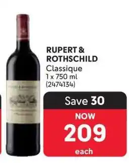Makro RUPERT & ROTHSCHILD Classique offer