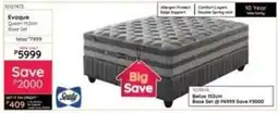 Bradlows Sealy Evoque Queen 152cm Base Set offer