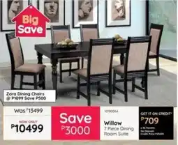 Bradlows Willow Dining Room Suite offer
