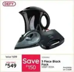 Bradlows Defy 3 Piece Black Pack offer