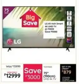 Bradlows LG 75" UHD 4K TV offer