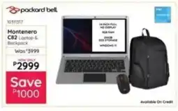 Bradlows Packard Bell Montenero C82 Laptop & Backpack offer