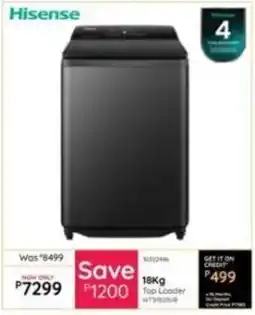 Bradlows Hisense Top Loader Washing Machine offer