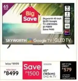 Bradlows Skyworth 65" UHD 4K TV offer