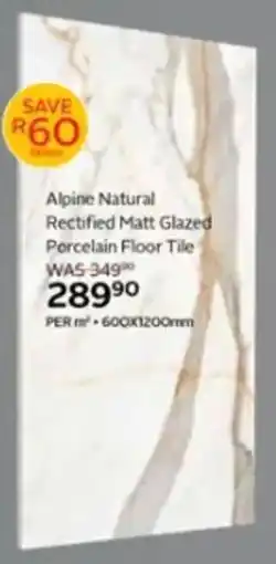 CTM Alpine Natural Rectified Matt Glazed Porcelain Floor Tile offer