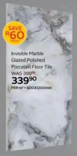 CTM Invisible Marble Glazed Polished Porcelain Floor Tile offer