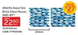 CTM Atlantis Aqua Sea Brick Glass Mosaic offer