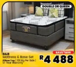 Furniture Liquidation Warehouse B&B Mattress & Base Set offer
