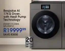 Hirsch's Samsung Bespoke AI Dryer, with Heat Pump Technology offer