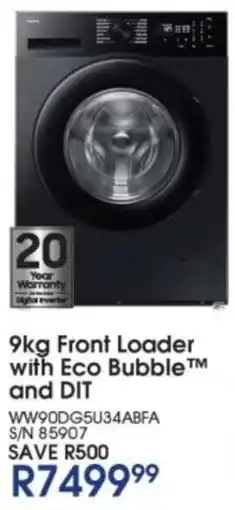 Hirsch's Samsung Front Loader with Eco Bubble and DIT offer