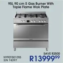 Hirsch's Samsung 5 Gas Burner With Triple Flame Wok Plate offer