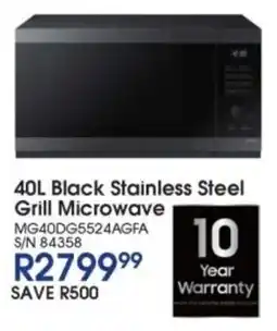 Hirsch's Samsung Black Stainless Steel Grill Microwave offer