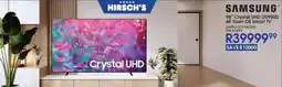 Hirsch's Samsung 98" Crystal UHD DU9000 4K Tizen OS Smart TV offer