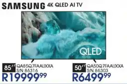 Hirsch's Samsung 50" 4K QLED AI TV offer