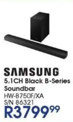 Hirsch's Samsung 5,1CH Black B-Series Soundbar offer