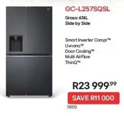 Hirsch's LG Side by Side Fridge offer