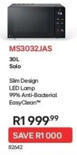 Hirsch's LG Solo Slim Design Microwave offer