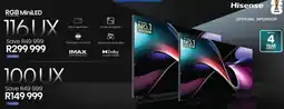 Hirsch's Hisense 100" UX TV offer